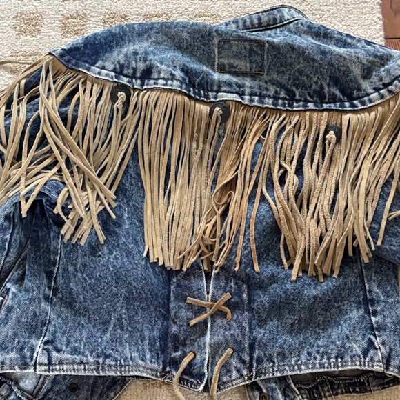 Denim Fringe Jacket - Picture 3 of 3